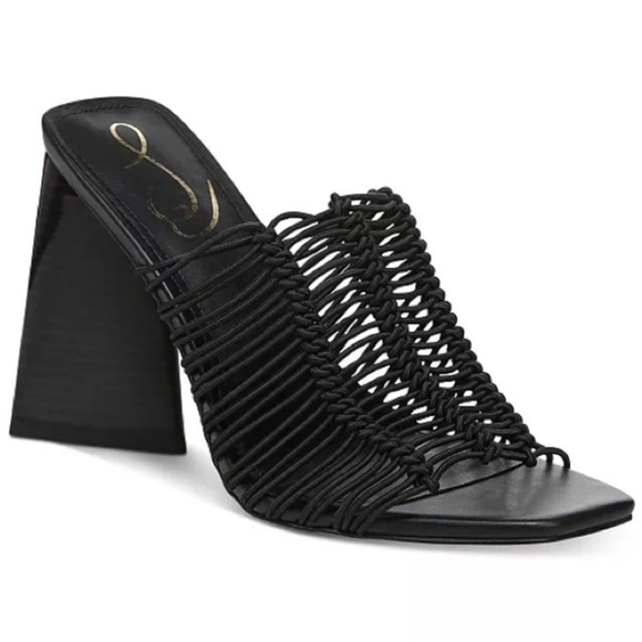 Sam Edelman Black Laurette Block Heel Sandals - Size 8 - Picture 1 of 17